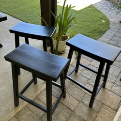 Bar Counter Stool, 24", Black qty 3