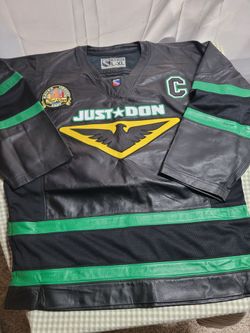Just Don Bauer 1927 Captain Designer Leather Hockey Jersey Mens L-XL Made In USA