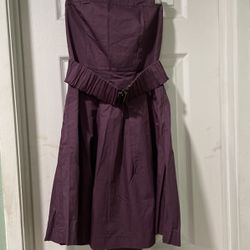 Strapless Purple Dress 