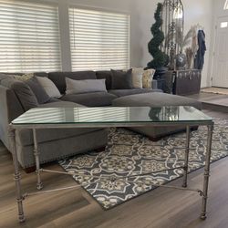 Console Table Metal and Glass