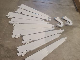 Rubbermaid White Shelf Brackets and Hooks