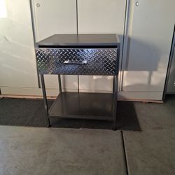 Bedroom Night Stand MetalDiamond Plate