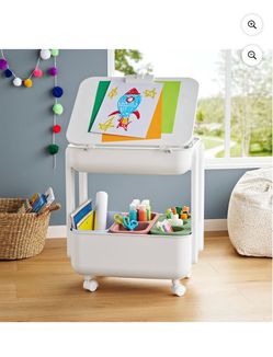 Kids Craft Cart & Easel Like New