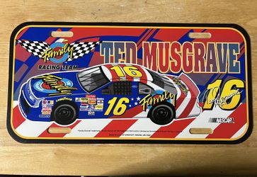 Ted Musgrave NASCAR Plastic Vanity Plate
