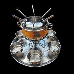 Fondue Set, Stainless Steel, 6 Person