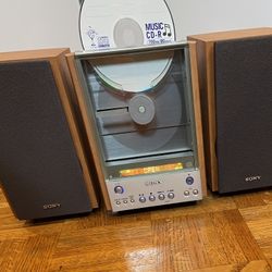 Sony CMT-EX1 CD AM/FM Stereo Vertical Loading System MCM Modern Retro