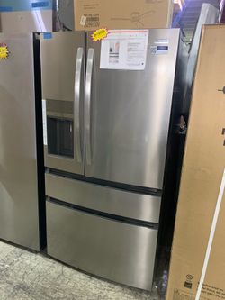 4 Door Refrigerator Stainless Steel with Ice Maker - Great Deal!