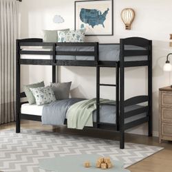Black Twin/ Twin Bunk Bed 