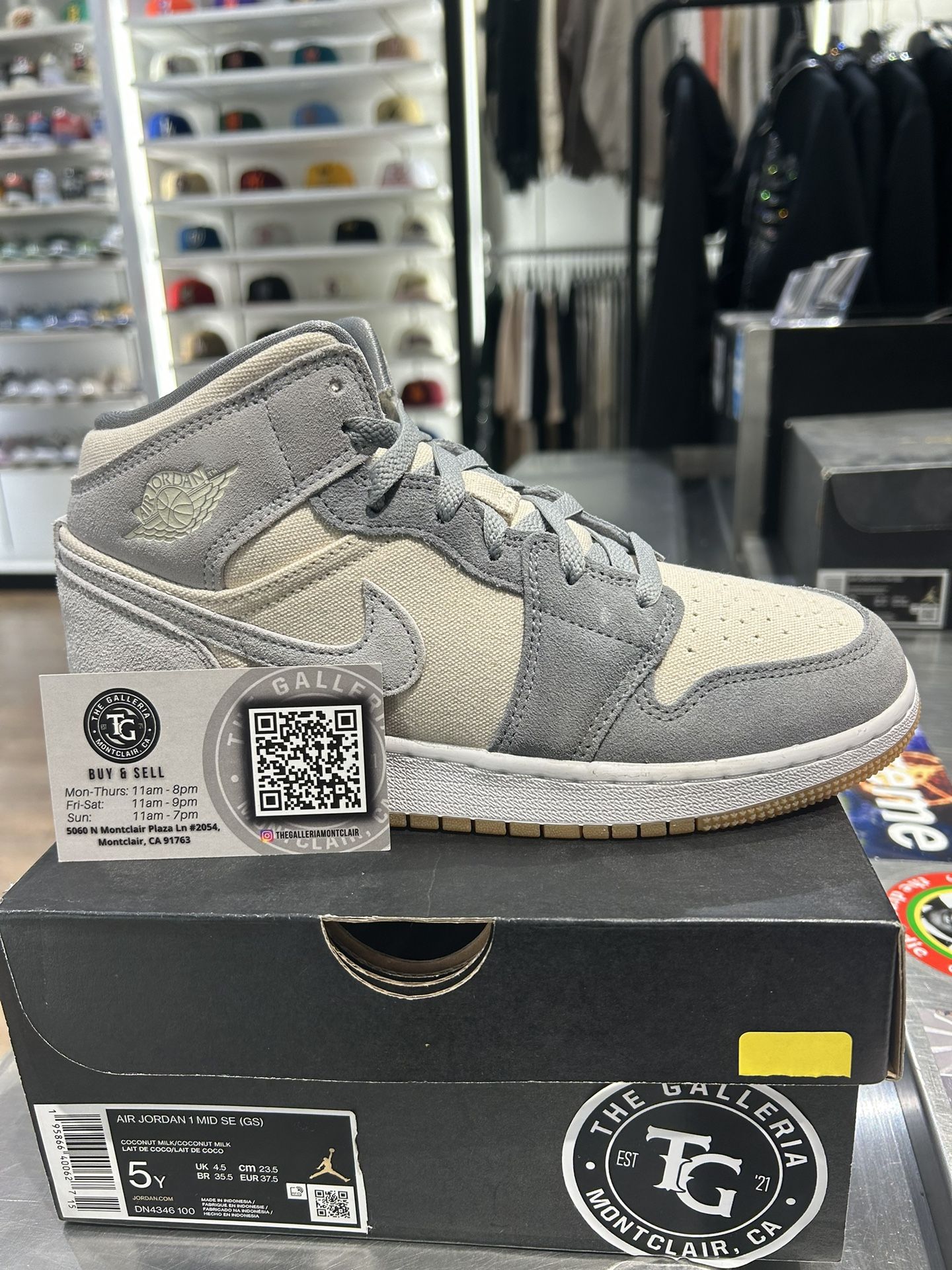 JORDAN 1 MID SE COCONUT MILK PARTICLE GREY