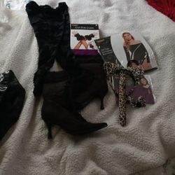 Really Cute Catsuit It's Small And Medium Comes With Pants, Ears, Tail, Bow Tie And A Bodysuits And Small And Boots and cat arm Cuffs