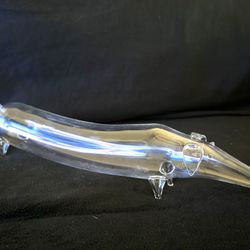 Vintage Handblown Art Glass Decanters Dachshund Oil & Vinegar Wine Set of 2