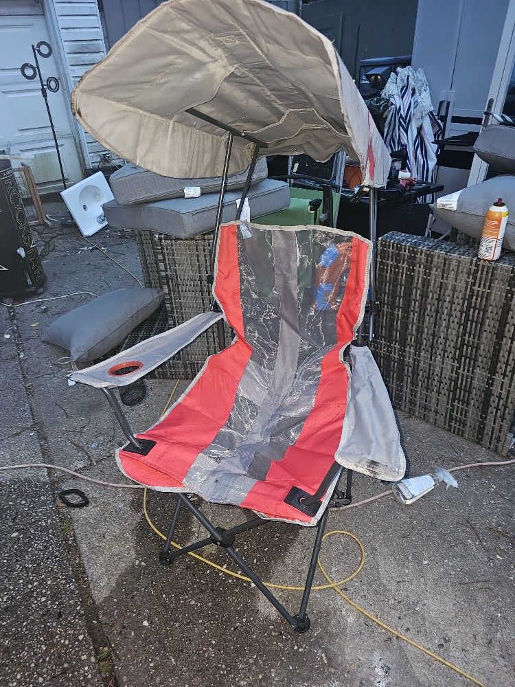 Price Is Firm. Folding Camping Chair With Large Canopy