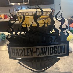 Harley Davidson  Metal Art  Plaque