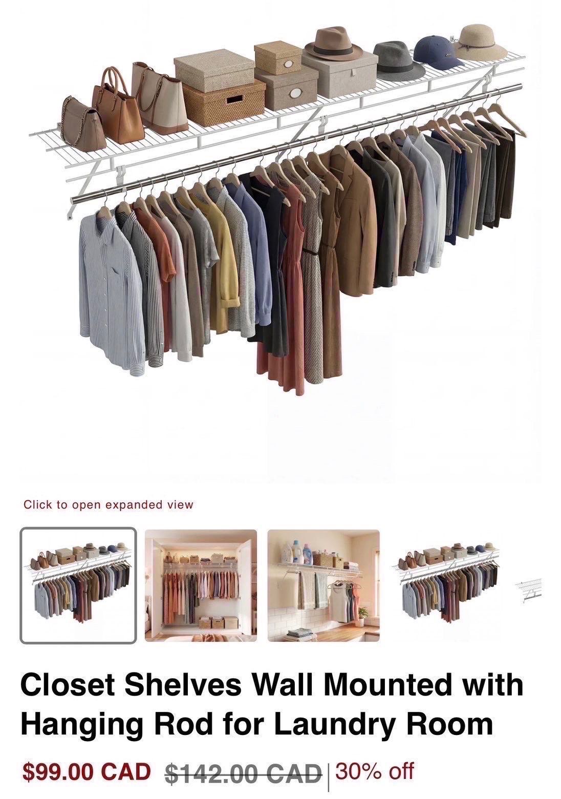 Closet shelves