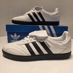 Adidas Samba LT Patent Leather White Black JI2706 Women’s Size 8.5 NIB
