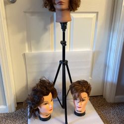 Mannequin Head Women's Brown Eyes &  Hair Deluxe Debra Hair Design Beauty 