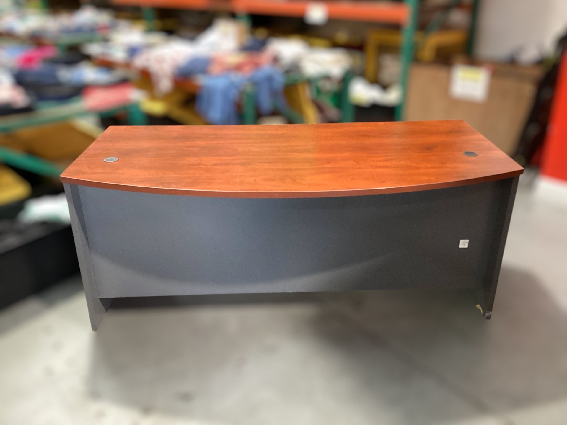Office Desk 61” X 36” X 30” color Hansen Cherry/Graphite Gray