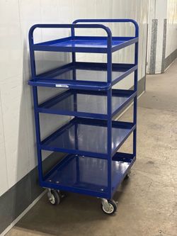 National Cart FIVE SHELF CART, 1000 LBS, BLUE, heavy duty
