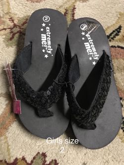 Brand new size 2 girls wedge sandals