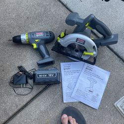 Drill and Circular Hand Saw Package 