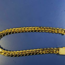 CUBAN LINK DIAMOND CLAP 14K  661.3 GR.  340 Diamond  