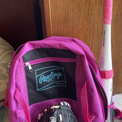 Rawlings Backpack & Glove - Easton Bat