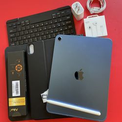 Apple ipad 10th Generation 64GB WiFi + cellular (5G) unlocked with pen, keyboard and accessories 