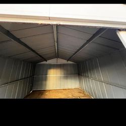 10'×12' Metal Shed + 6' × 7' Lean To Metal Shed
