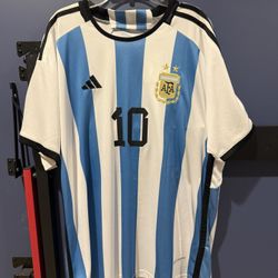 Men Argentina Messi Soccer Jersey