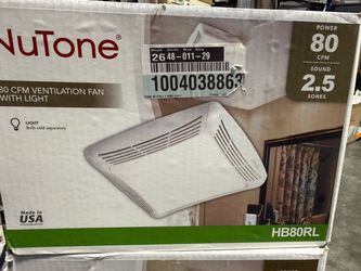 Broan-NuTone 80 CFM Ceiling Bathroom Exhaust Fan with Light