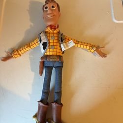 Toy Story 14" Woody Pull String Doll Toy Working! No  Hat
