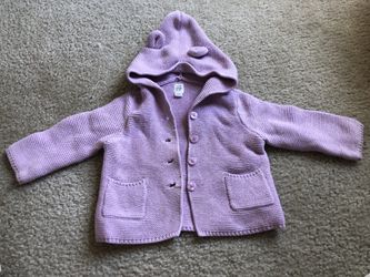 Gap knitted sweater thick hooded 12-18M