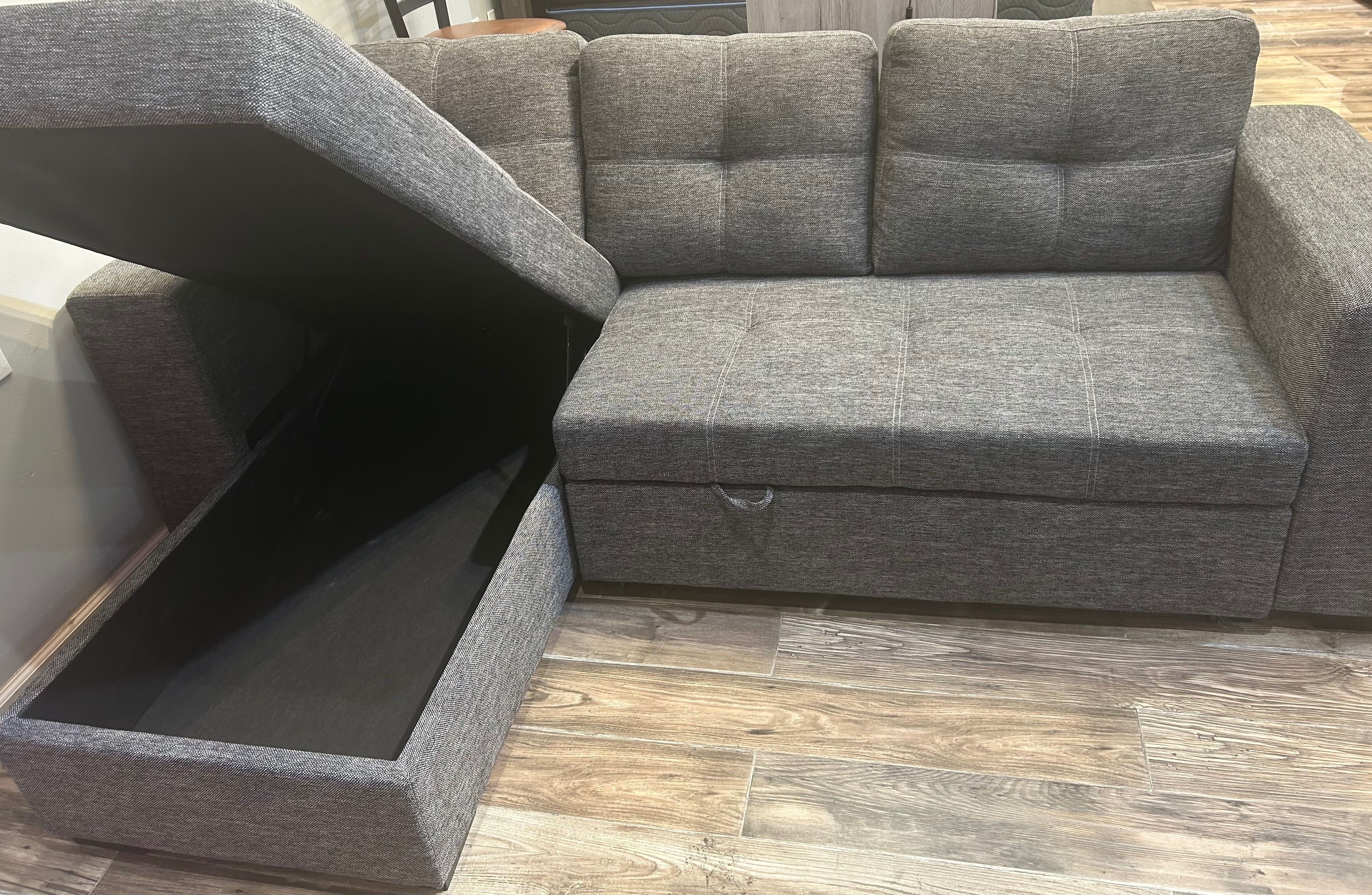 Monaco pullout sofa sectional with storage $699
