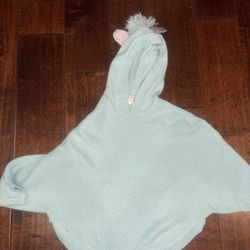 Unicorn Poncho Sweater For Girls 