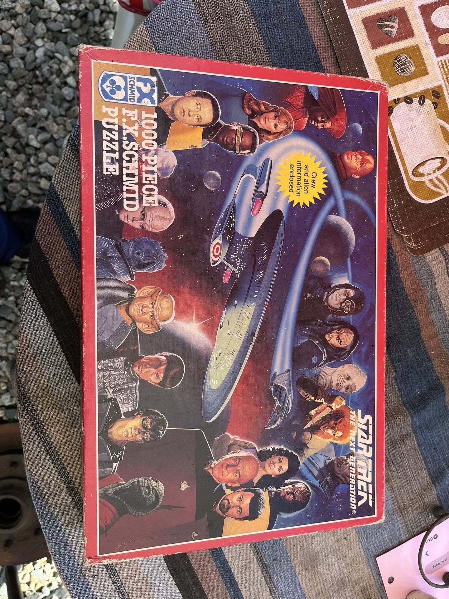 Vintage 1993 FX Schmid Star Trek: The Next Generation 1000-piece puzzle. This edition was discontinued in the early 2000s and is now considered a coll