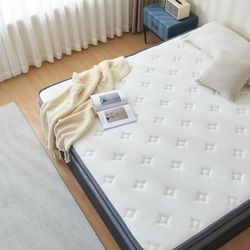 +     VANTTO Vantto Twin Mattress, 10 Inch Memory Foam Mattress, Individual Pocket Springs Mattress with Pressure Relief, Motion Isolation, CertiPUR-U