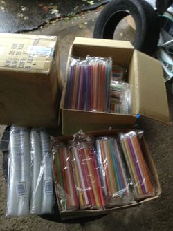 Straws and sample cups