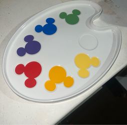 Disney “ink & paint” decoration pallet, ceramic painters, color, palette, serving tray, art decoration. Serving tray