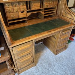 Oak Roll Top Desk