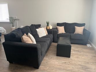 Black Sofa and Loveseat Set