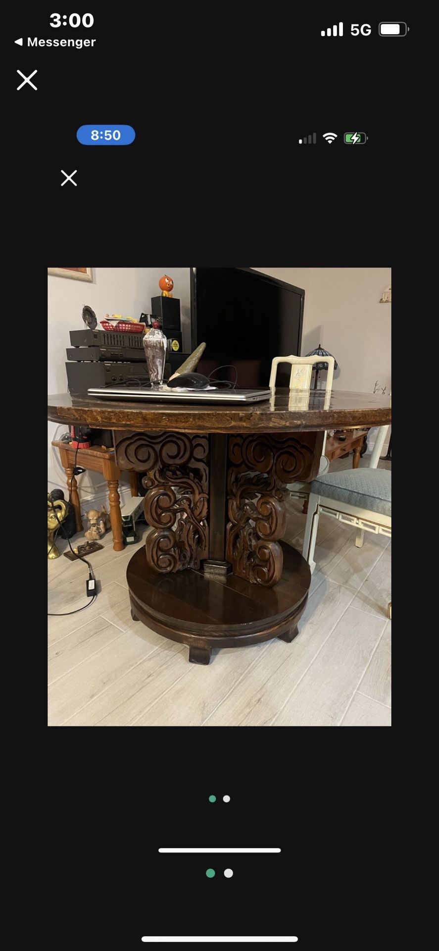 Beautiful Table Hand Carved