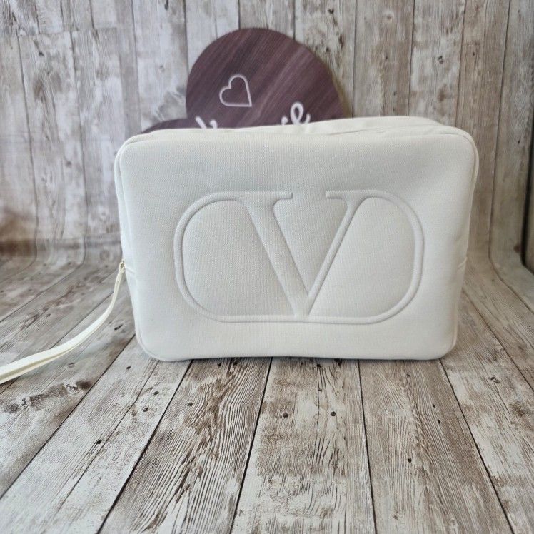 Valentino White Beauty Pouch