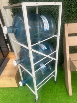 Water bottle rack/ with the 3 water bottles