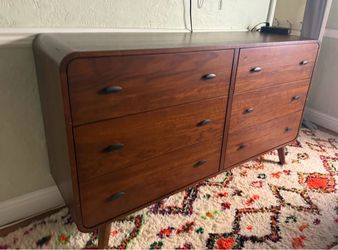 New Dark Walnut MCM Dresser! Free Delivery 🚚!