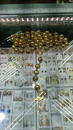 10k gold rosario 32 inch long 56.8 grams