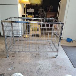Sturdy Metal Wire Rolling Cart