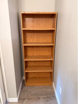 Tall Wooden Standing Bookself