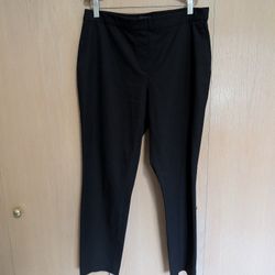 THEORY Thaniel Kennett Pull On Ankle/Cropped Dress Pant - size 10, Black