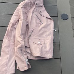 Brand New Express Blush Leather Jacket 