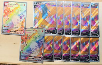 Charizard Lot of 2 Rainbow VMAX 14 PROMO RARE Pokemon CP Elite Cards PSA 10?